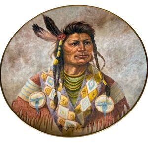 Vague Shadows Ltd Collector Plate 1979 Perillo “Chief Joseph” Chieftain Series